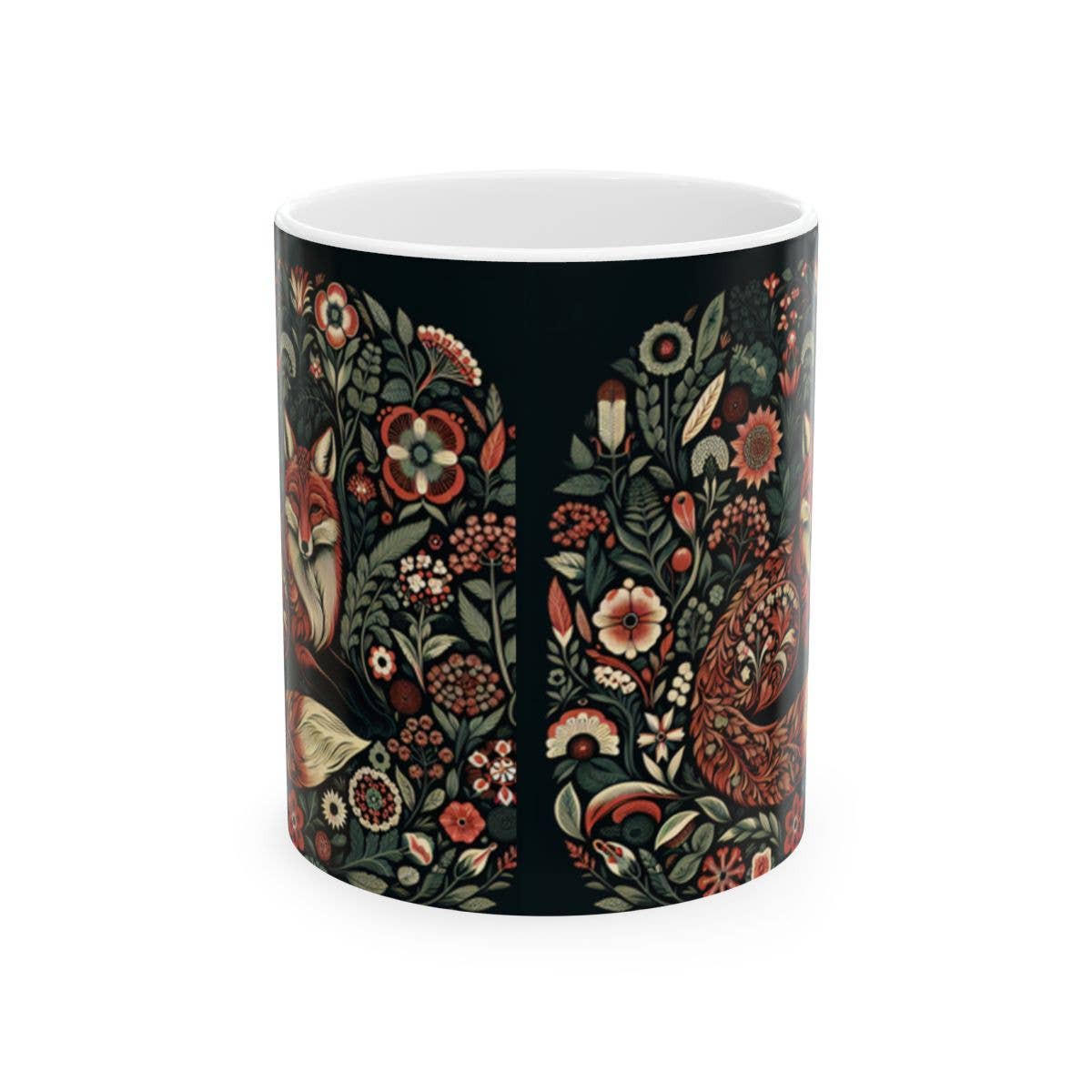 Upside Down Owl Farm - Vente Tasse à café - Tasse en forme de renard de style bohème, tasse à café bohème, tasse élégante9