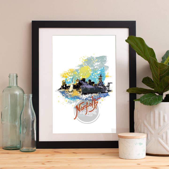 Impressão de Norfolk, Horizonte de Norfolk, Arte de Norfolk, Cartaz de Norfolk, Aquarela de Norfolk, Impressão de arte de Norfolk, Mapa de Norfolk, Arte de parede de Norfolk por atacado de DreamMachine Prints