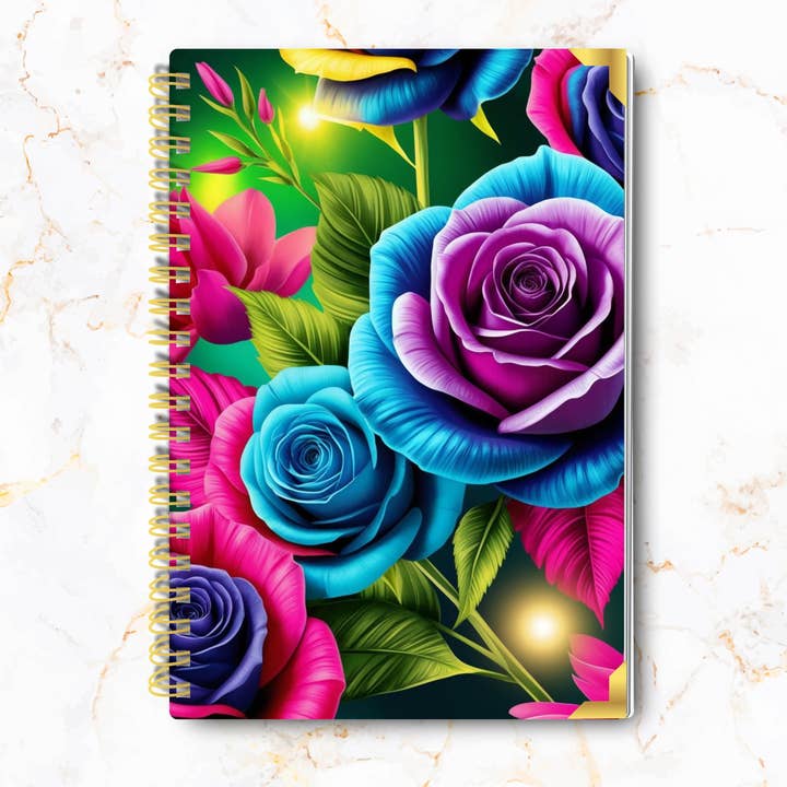 Strålende Ros Notebog - 8x10" for engroshandel hos CoRo & Company