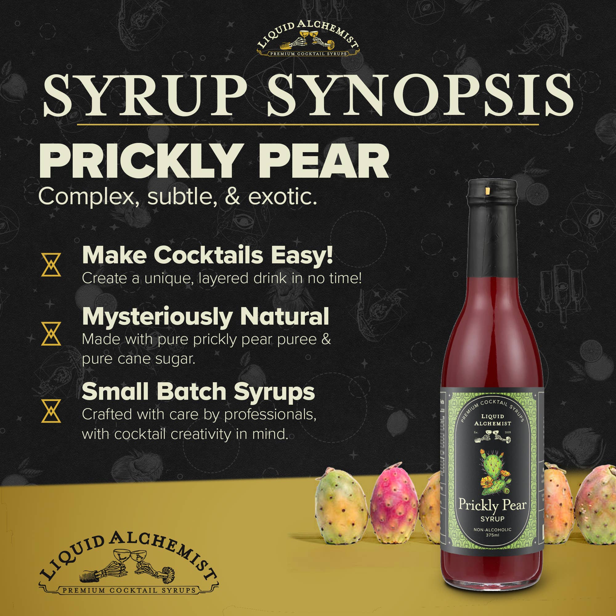 Liquid Alchemist Syrups - Wholesale Cocktail Mix/Syrup - Prickly Pear Cocktail Syrup1