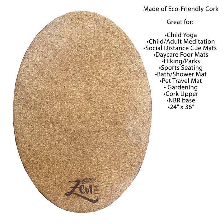 Woombie - Wholesale Yoga Mat - OvalZenStands Meditation/ Yoga Mats & Social Distancing Cues1