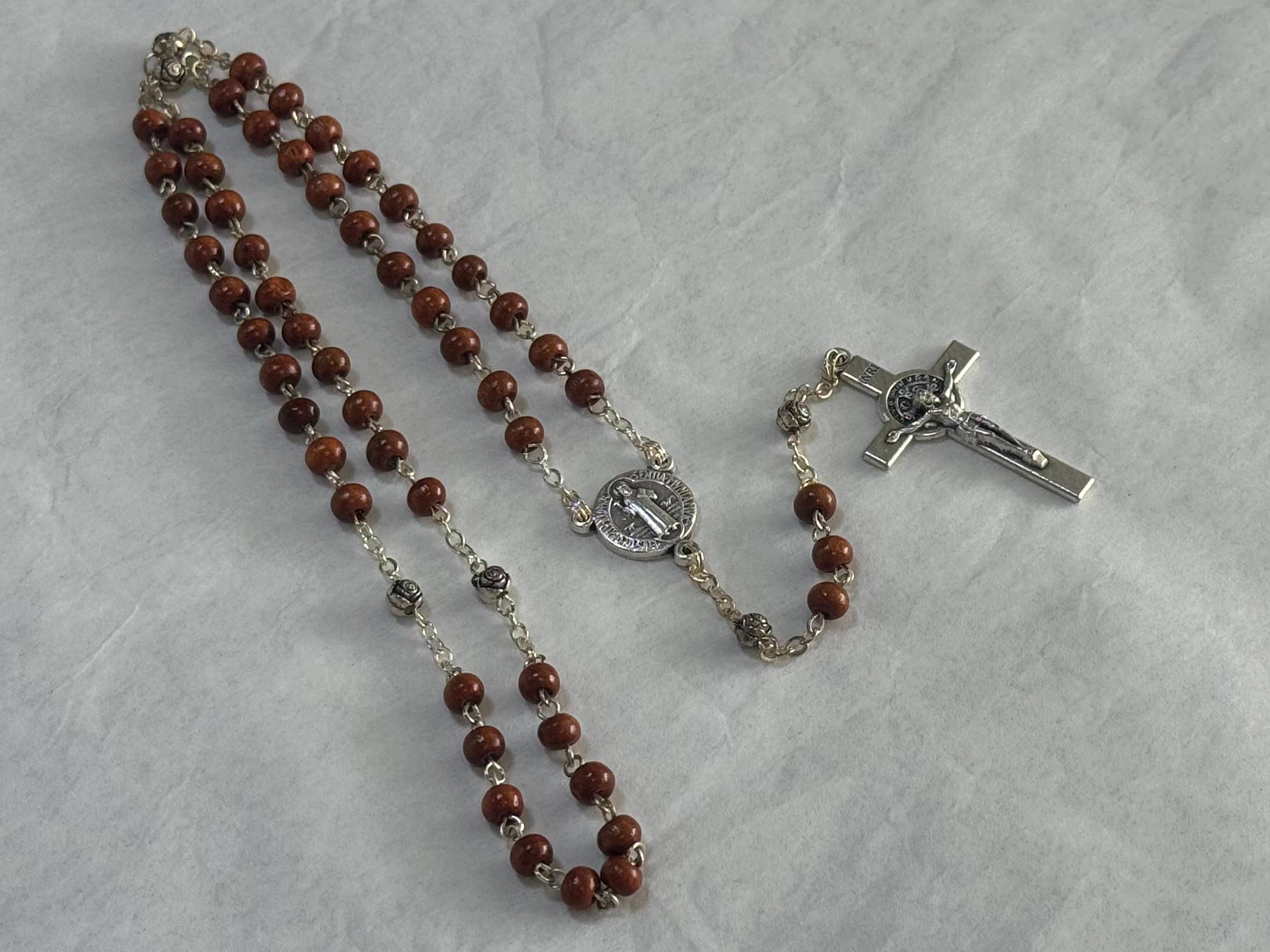 Simply Charming - Wholesale Prayer Beads Necklace - Olive Wood Rosary Set3