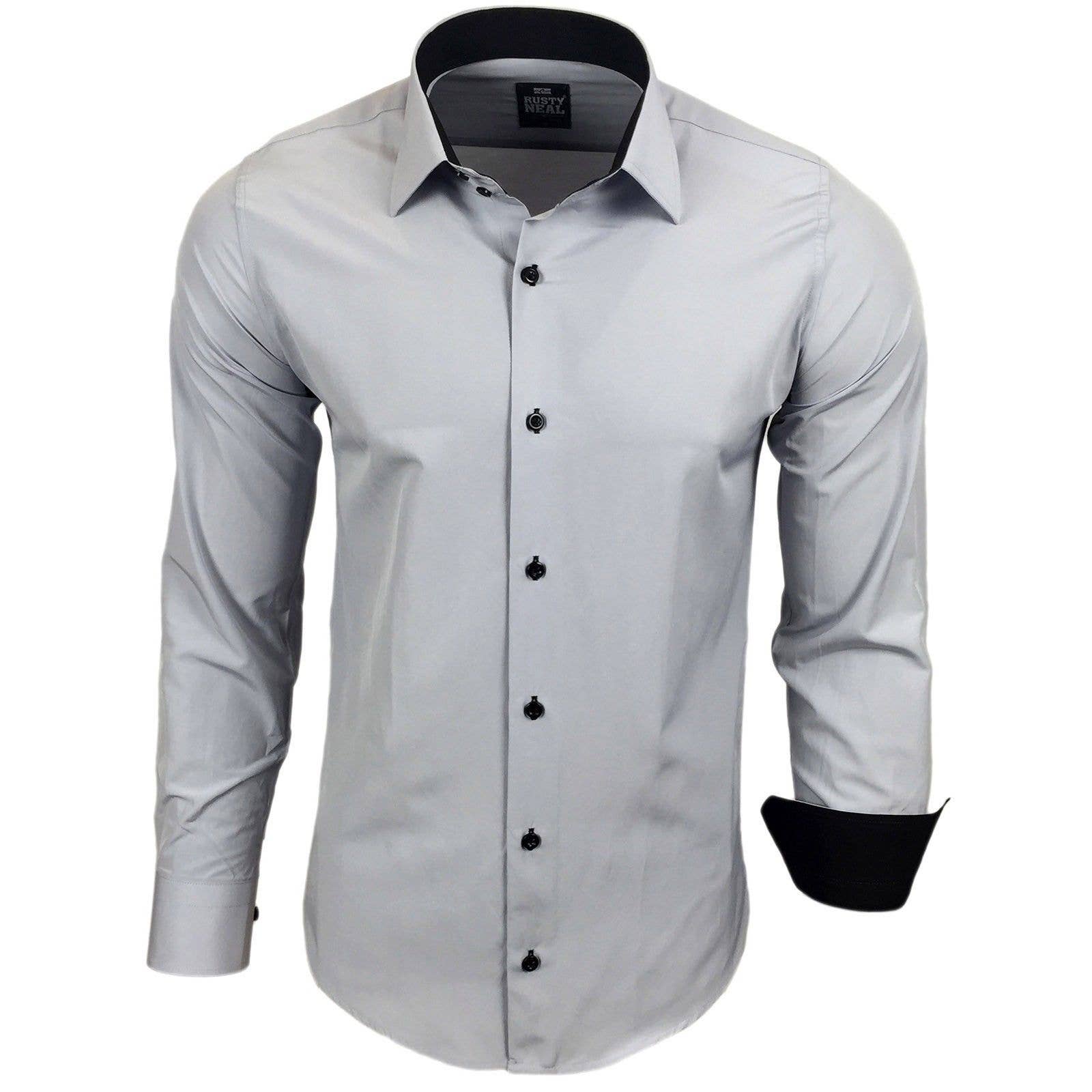 SUBLIMINAL MODE - Wholesale Button Down Shirt - Men's - Plain Two-Tone Basic Shirt7