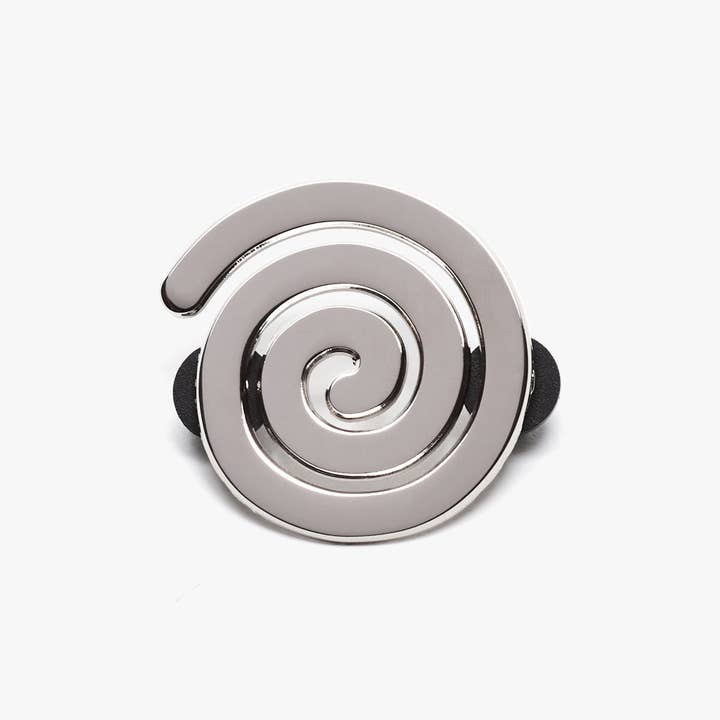 WINONA IRENE - Wholesale Lapel Pin/Button - Silver Metal Spiral Pin1