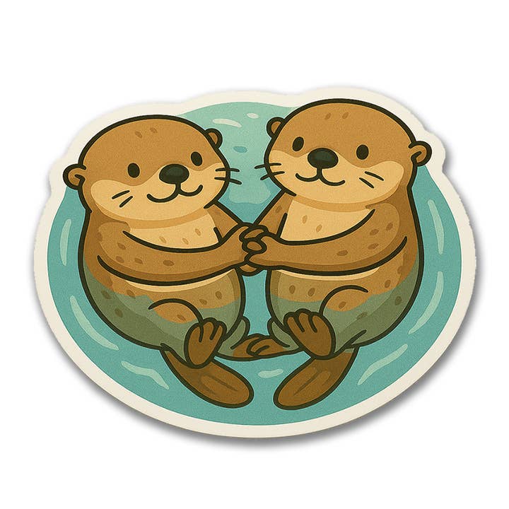 Not Applicable Sea Otters Sticker for wholesale on Faire
