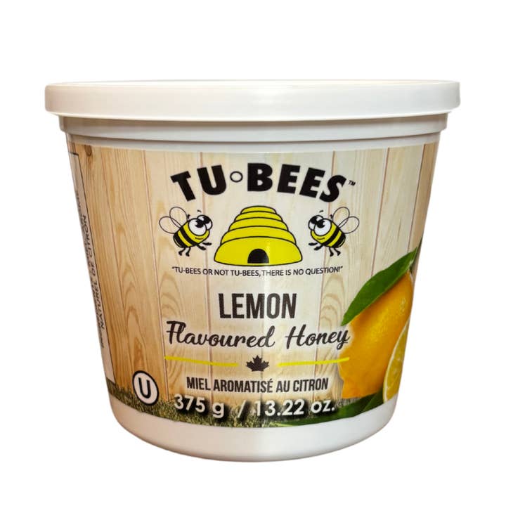 Tu-Bees Honey & Beeswax Candles - Wholesale Honey - Gourmet Honey Tub - Lemon - OU Kosher
