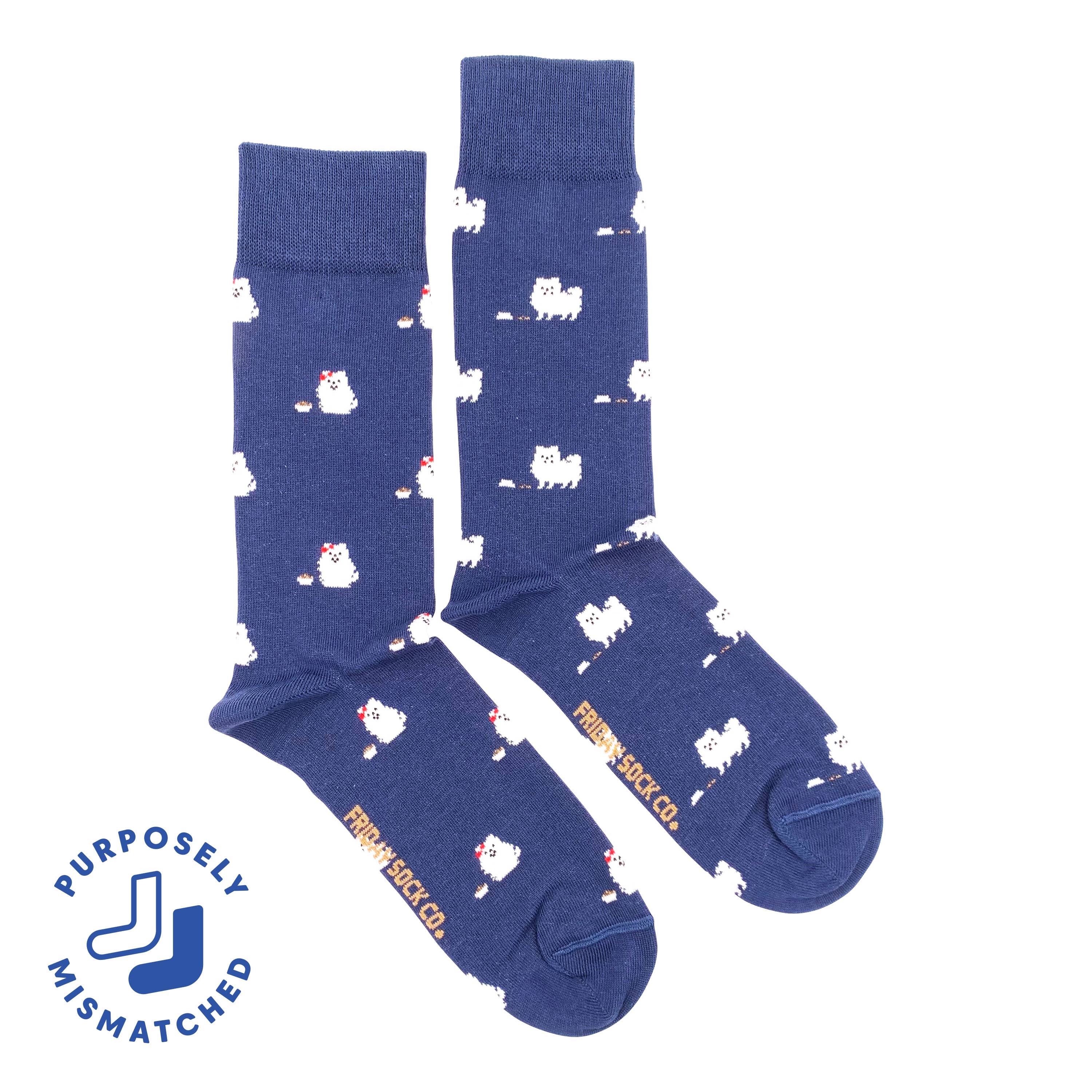 Friday Sock Co. – Engroshandel Strømper - Herre – Herresokker med Pomeranian-motiv