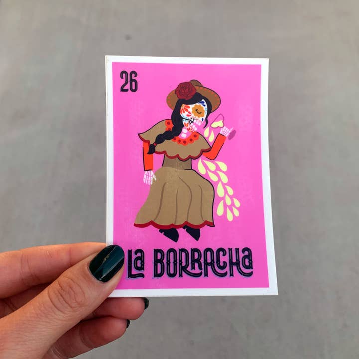 La Borracha Sticker for wholesale by Pokidi Lab by Blanca Creative