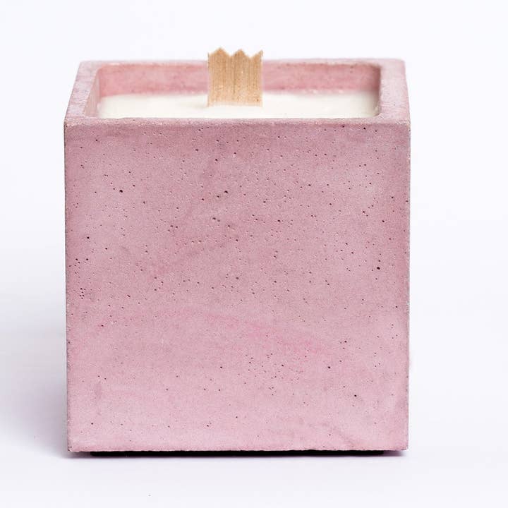 Würfelkerze - Rosa Beton für den Großhandel von Junny