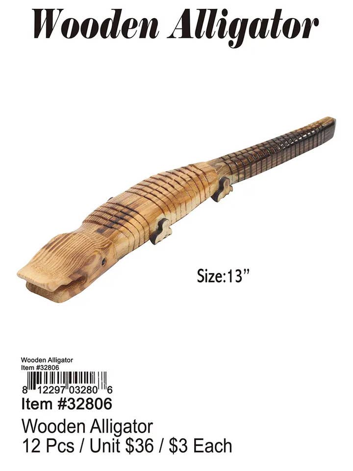 Alligator en bois. pour la vente par Puka Creations
