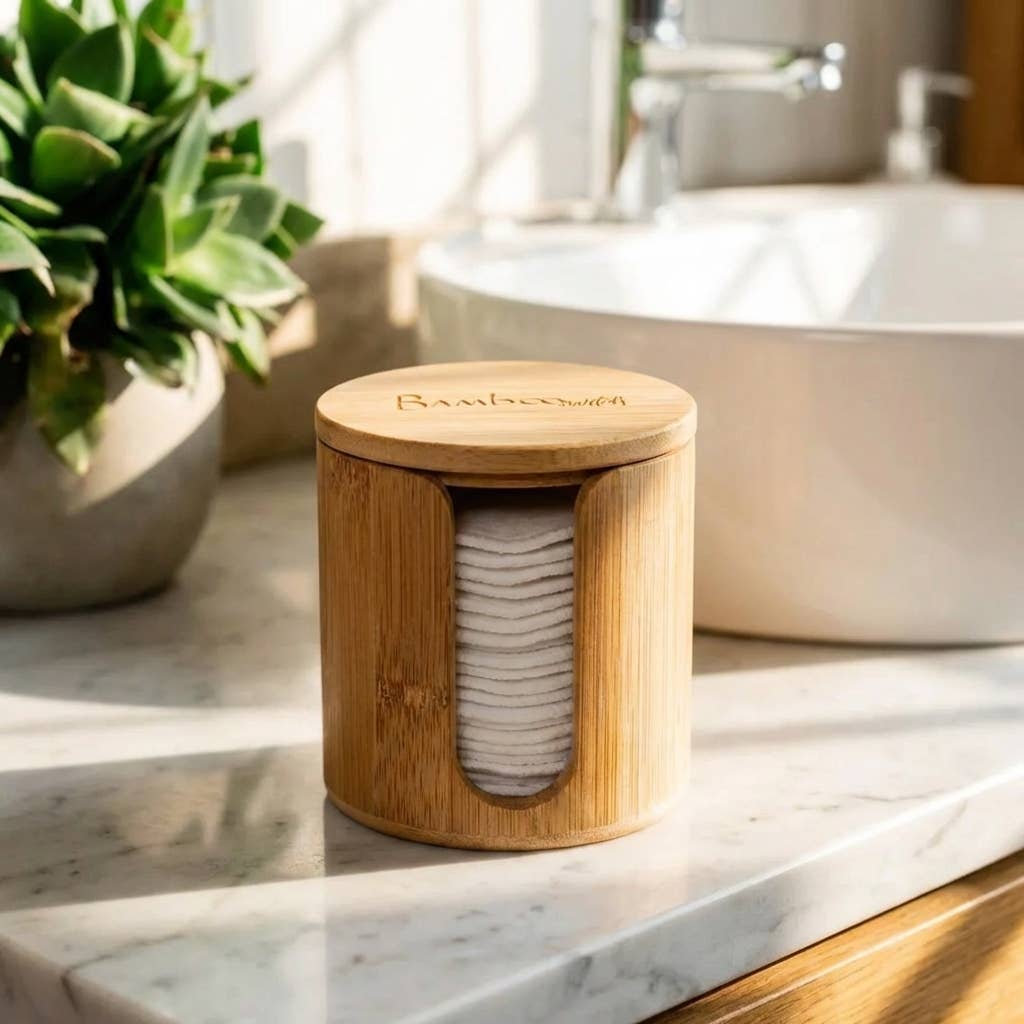 Bamboo Switch – wholesale Cotton pad – Bamboo Facial Rounds Holder | Faire Market Bestseller4