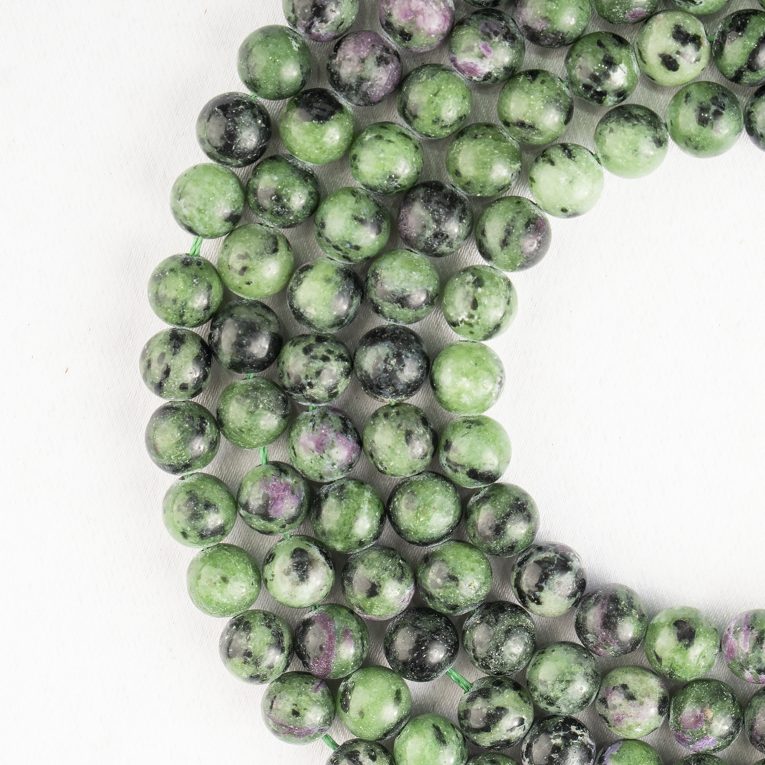 Soothing Crystals Beads - Vente Perle - Perles Rondes en Cristal | Rubis Zoïsite | Perles de Pierres de Guérison0