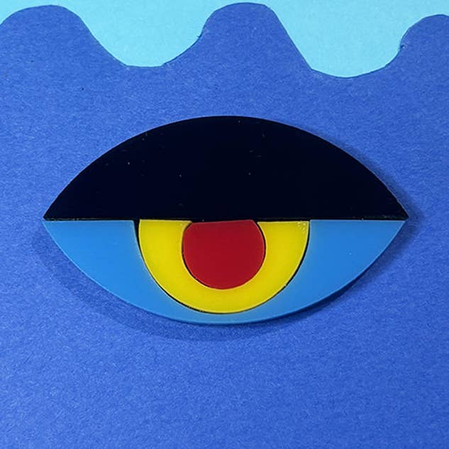 Bauhaus Eye Brooch for wholesale by Audacious Studio