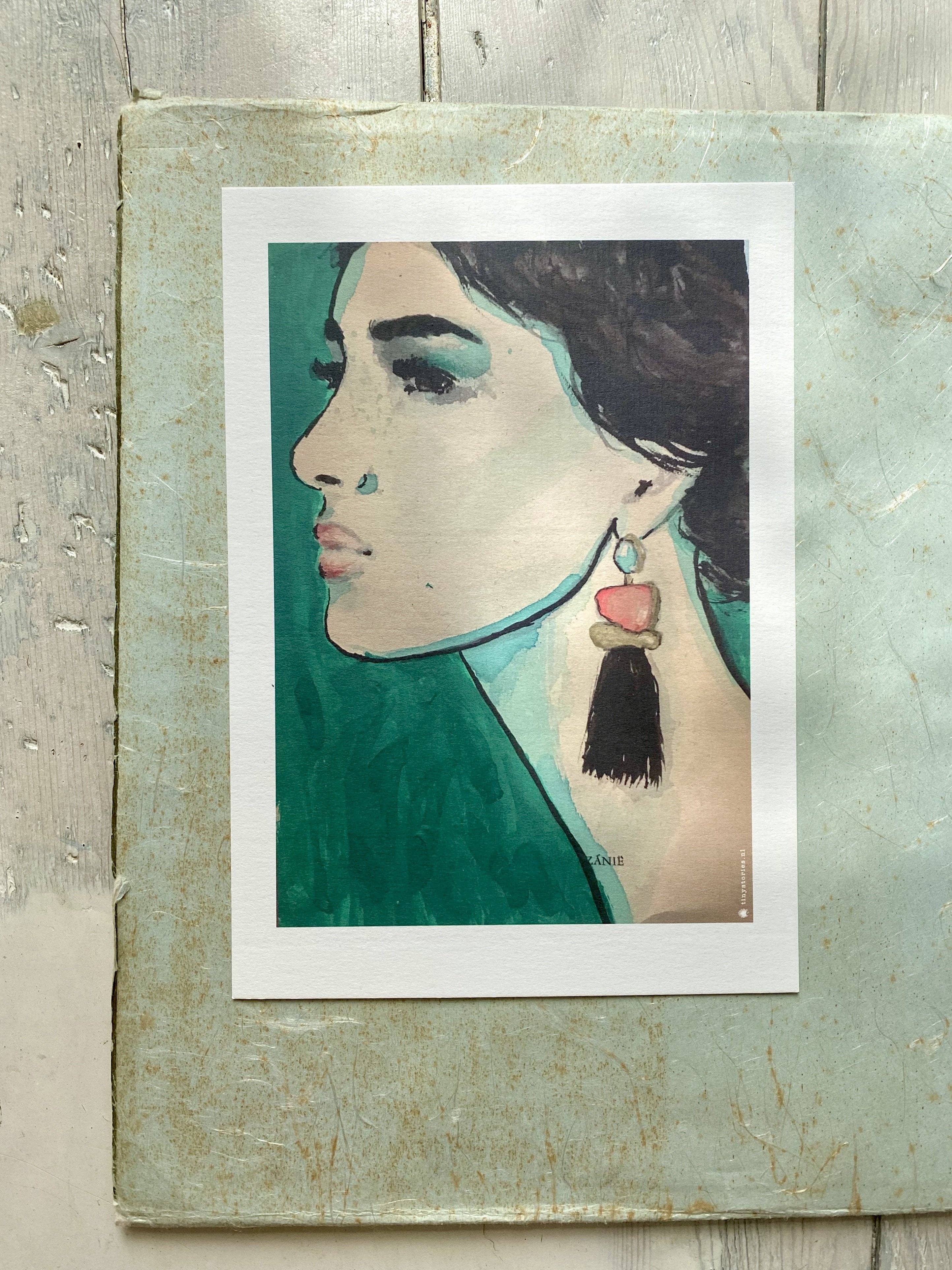 tinystories - Wholesale Postcard - Art Card "Émeraude"5