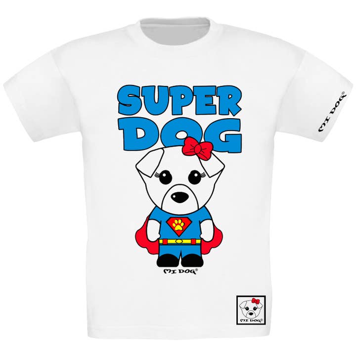 Mi hund, piger, super hund, T-shirt med almindelig pasform for engroshandel hos MI DOG
