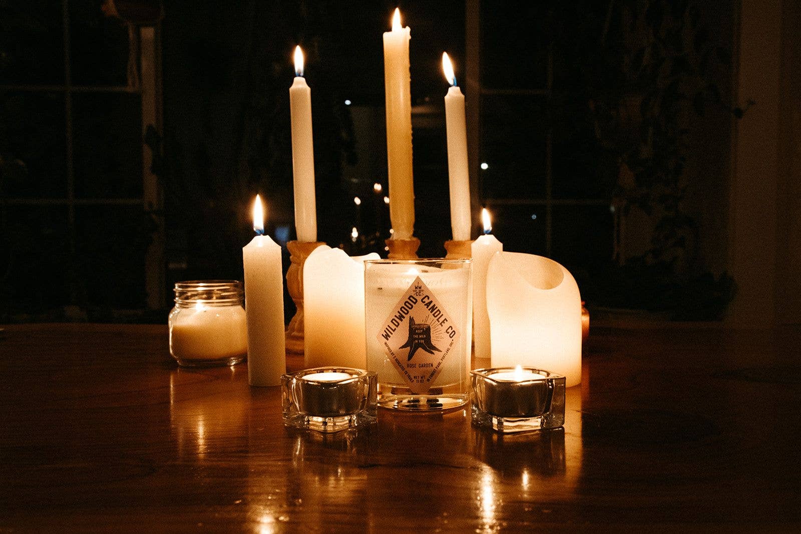 Wildwood Candle Co. - Wholesale Jar/Filled Candle - 11 oz Rose Garden Soy Candle - Fresh-Cut Roses Grass2