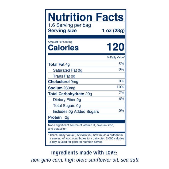 LOVE CORN - Wholesale Puffed Snack - LOVE CORN Sea Salt 1.6oz x 10 Bags5