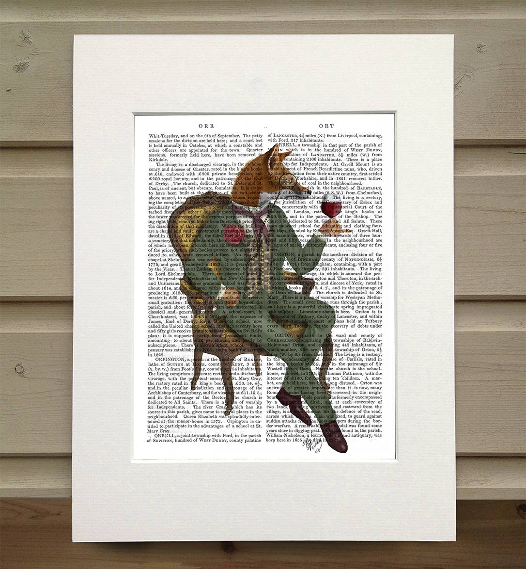 FabFunky Ltd - Wholesale Art Print - Wine Taster Fox Full Book Print / Art Print / Wall Art0
