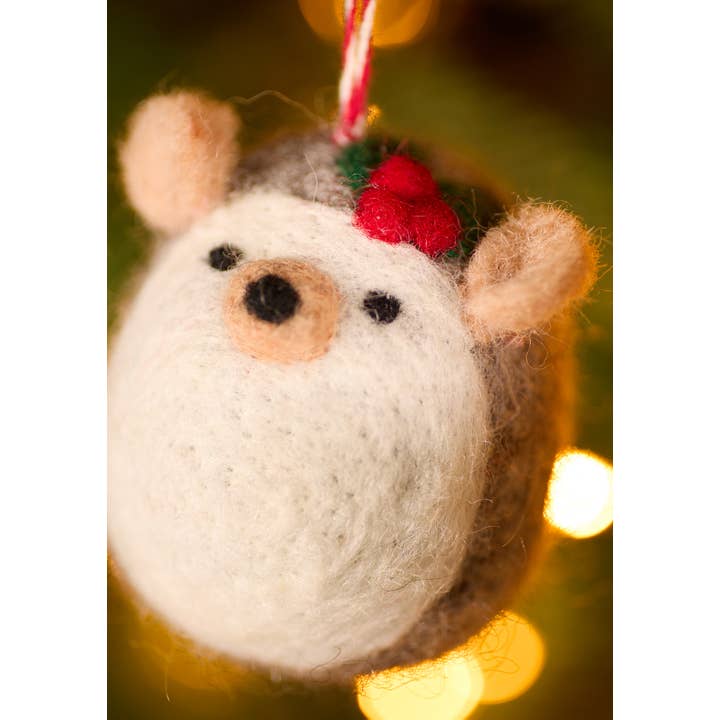 Namaste - Wholesale Christmas Decoration - Felt Hedgehog Decoration1