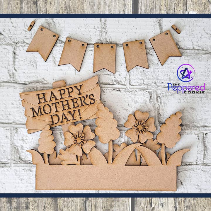 Shelf Sitter - Boîte à fenêtre interchangeable Hello Spring Inser pour la vente par The Peppered Cookie