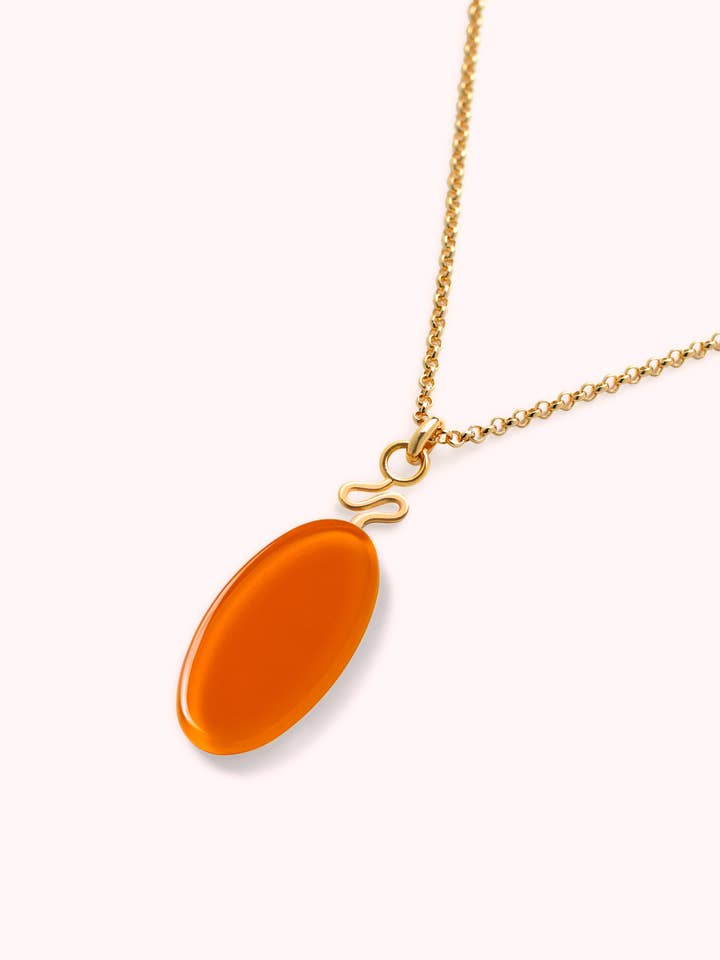 Collier Costa orange vif — Plaqué or 18 carats pour la vente par Garda
