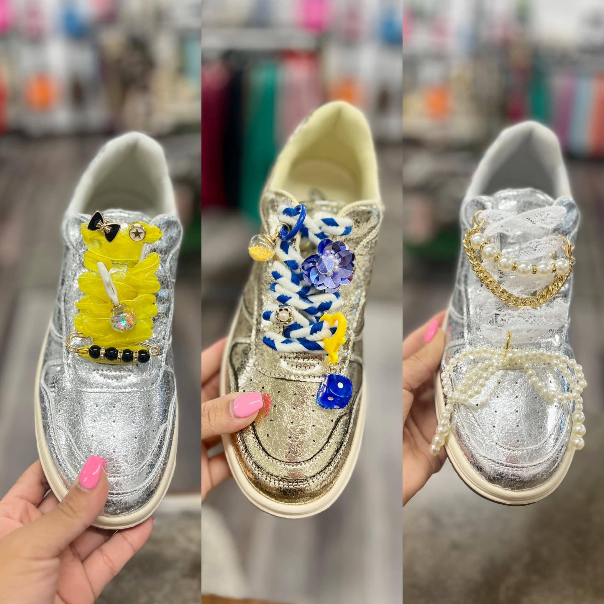 Freely Cece LLC - Wholesale Shoe Jewelry - Women's - Shoe Charms Trendy Sneaker Jewels Shoelaces & Charm Set 1