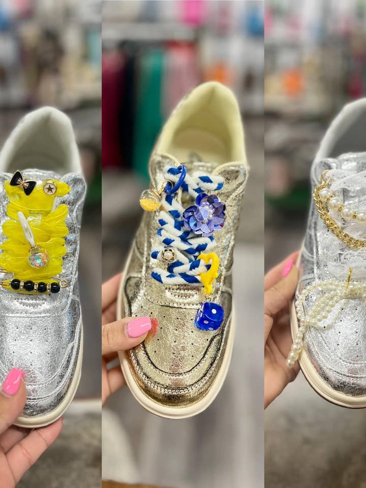 Freely Cece LLC - Wholesale Shoe Jewelry - Women's - Shoe Charms Trendy Sneaker Jewels Shoelaces & Charm Set 1
