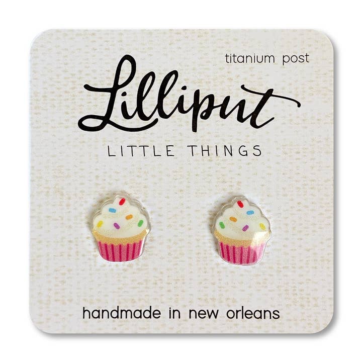 Birthday Cupcake Earrings for wholesale by Lilliput Little Things