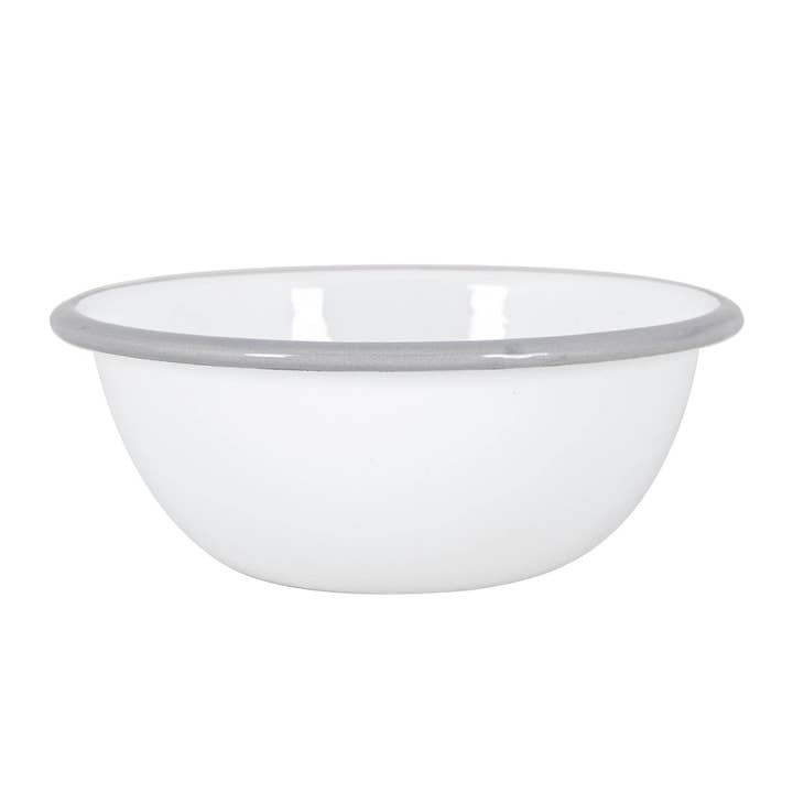 Bol en émail blanc Argon Tableware - 16 cm - Gris pour la vente par Rinkit Ltd