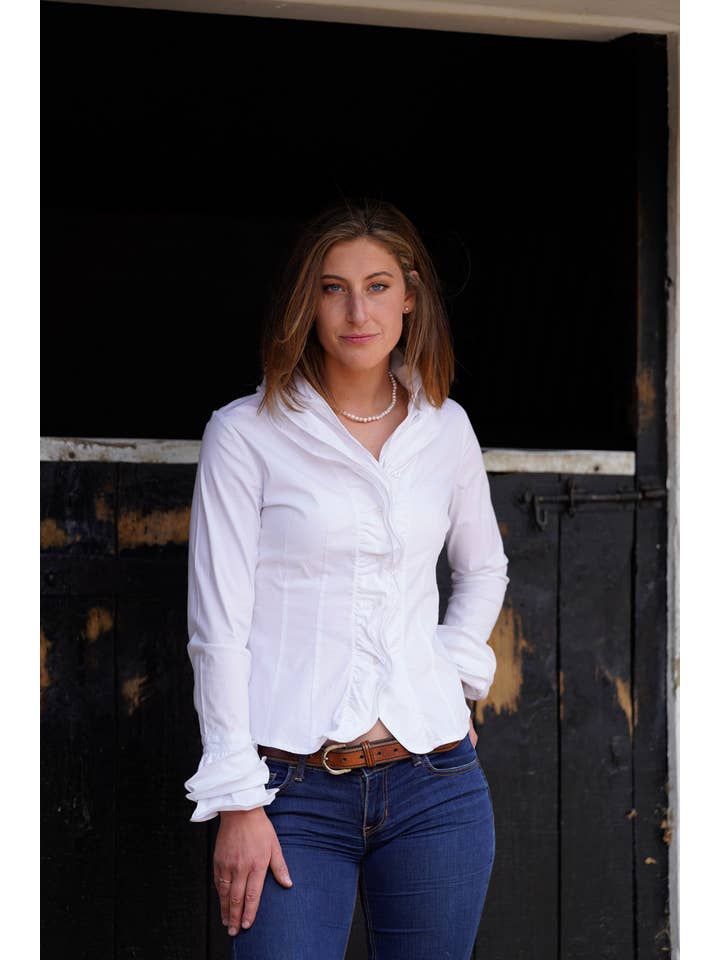 Ella and Cherry – wholesale Buttoned-down shirt – Women's – Alexia White Shirt7