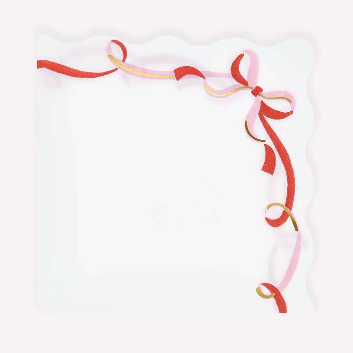 Ribbon Bow Large Napkins for wholesale by Meri Meri