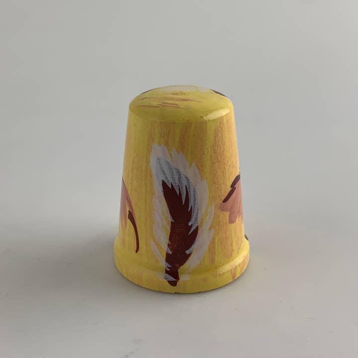 Golden Cockerel - Wholesale Decorative Tabletop Object - Cat Thimble, Wood 1"3