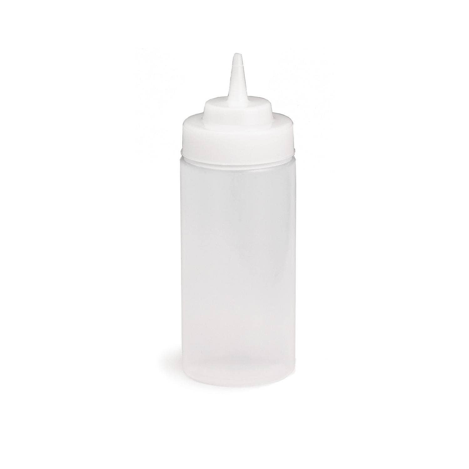KT Supply - Wholesale Kitchen Tool/Gadget - 16 Oz. Wide-Mouth Squeeze Bottle, Clear, 6/PK