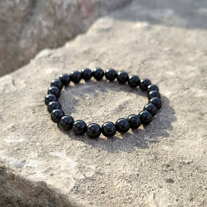 Bracelet empileur Onyx pour la vente par Most Radiant Beads LLC