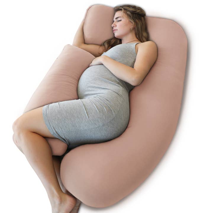 Pharmedoc U-Shape Maternity Pillow, Cooling - Pink for wholesale by PharMeDoc®