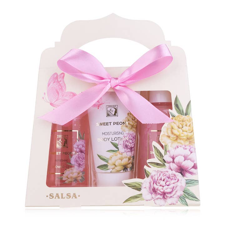 Accentra - Vendita all'ingrosso Set regalo di profumi - Set regalo Sweet Peony, in confezione regalo con nastro