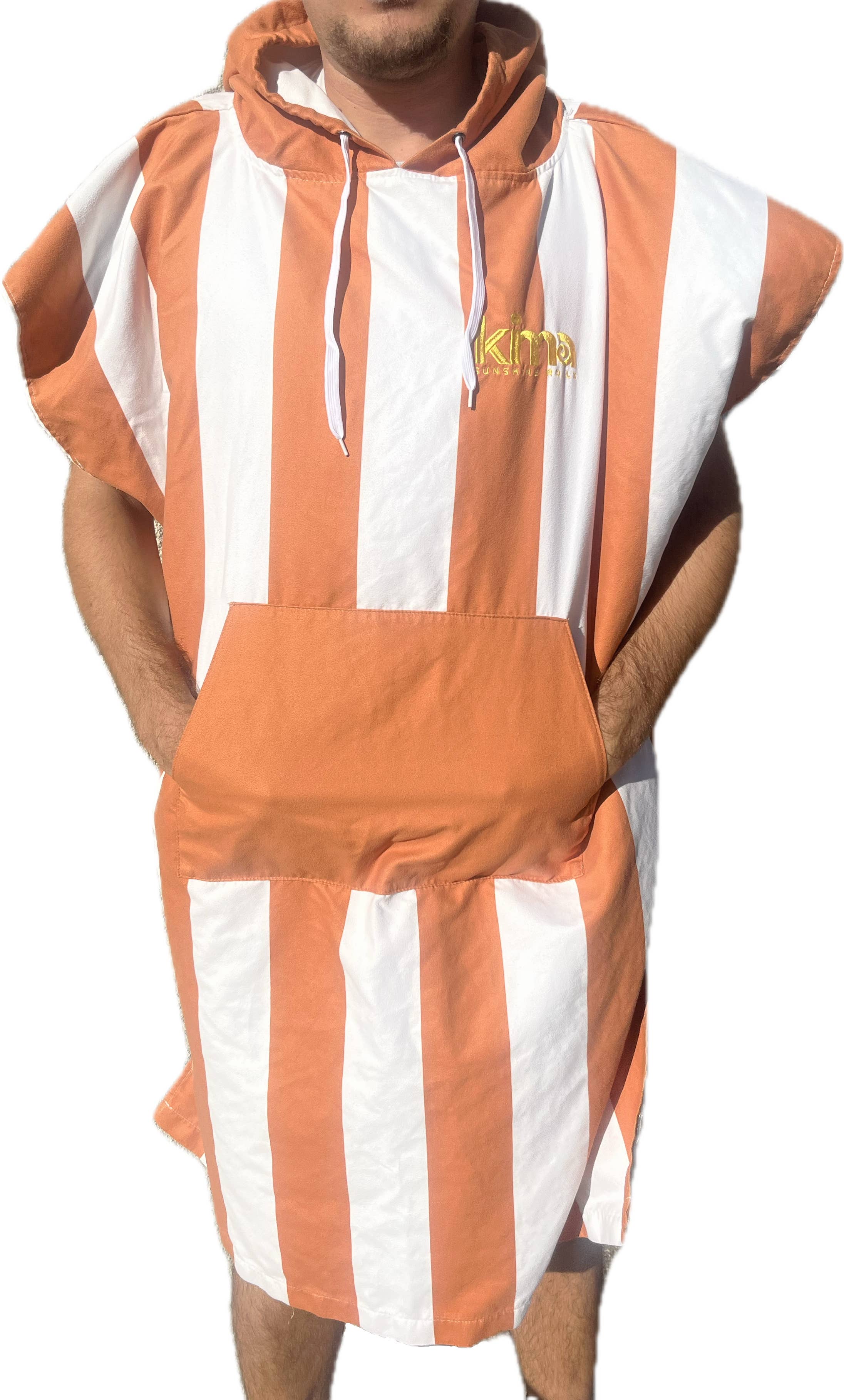 KIMA - Wholesale Poncho - Men's - Microfiber Surf Poncho - Etxola Terracotta