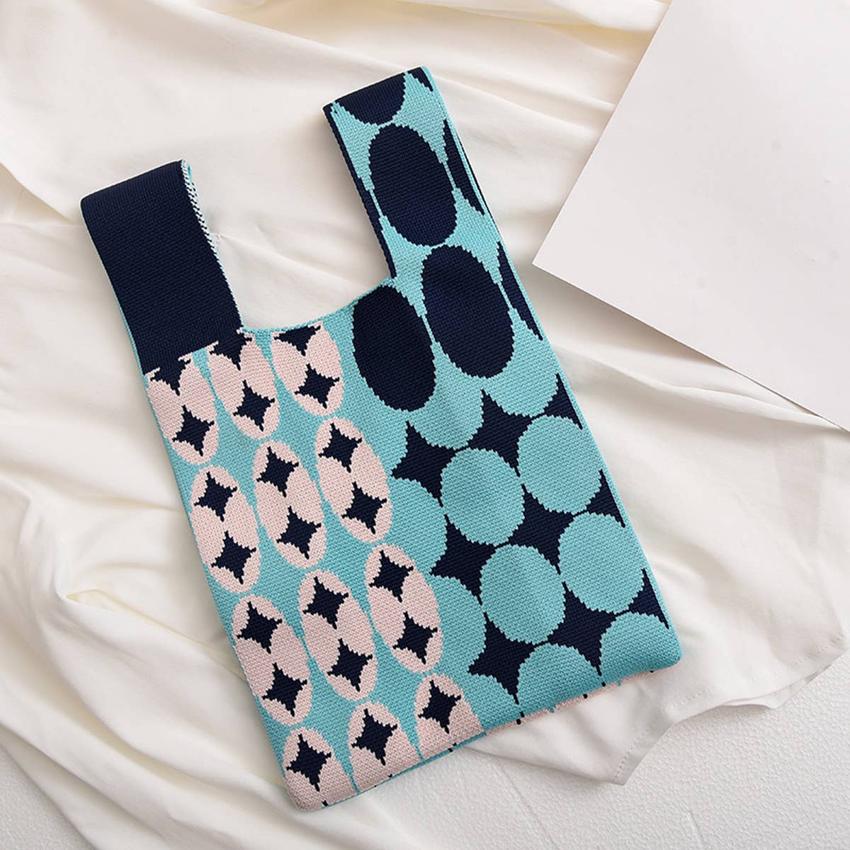 ACCITY - Wholesale Tote Bag - Women's - Trendy Knit Handbag for Women, Colorful Design_CWAB08798