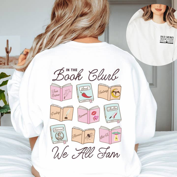 NVC Ecommerce LLC - Venta al por mayor Camiseta estampada - Mujer - Camiseta del Club de Lectura de Malas Madres, Sudadera del Club de Lectura