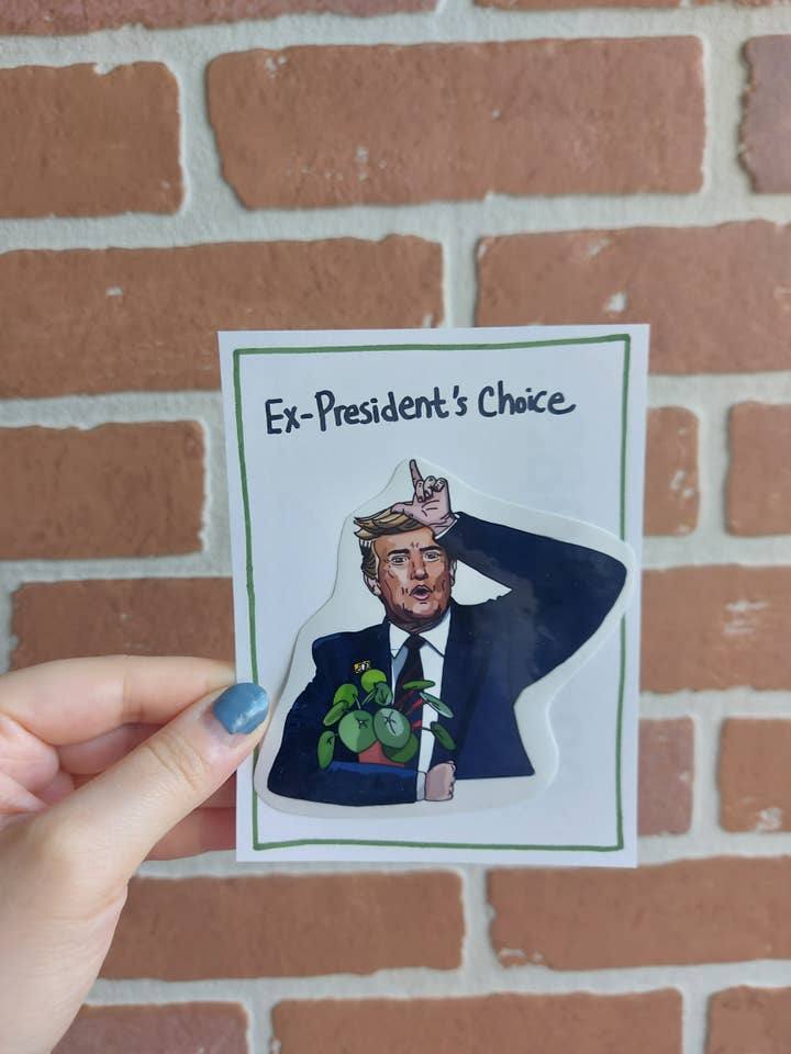 Autocollant végétal Le Choix du Président | Donald Trump pour la vente par LeeJackieeeDraw