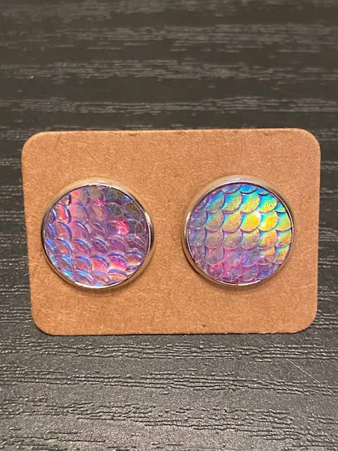 SMA Artistry Creations - Vendita all'ingrosso Orecchini a bottone - Orecchini a bottone con cabochon a sirena da 12 mm16