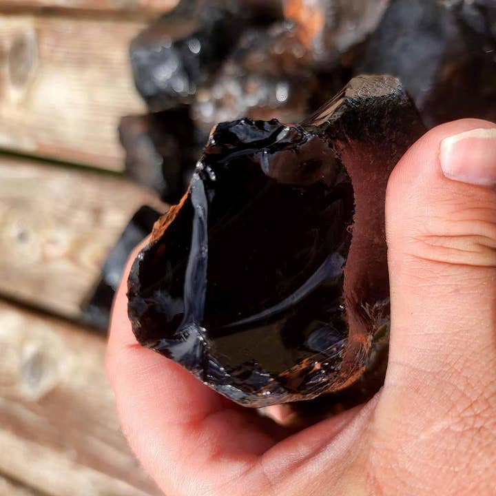 Lapidary Central – Großhandel Spiritueller Stein/Kristall – Schwarzer Obsidian roh – alter Lagerbestand für den Großhandel3