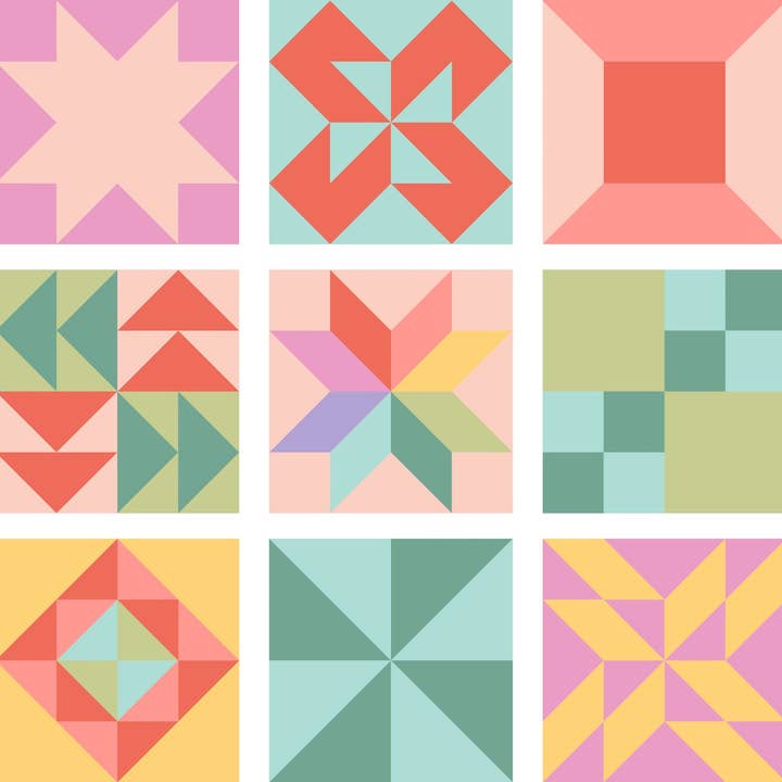 Benzie Design - Wholesale Craft Supplies - Jeanette's Cozy Quilt Blocks, Deep Etch Die1