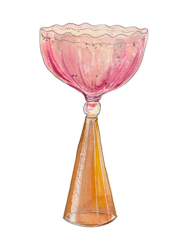 Impressão Arte Champanhe Rosa e Laranja por atacado de artxnikki