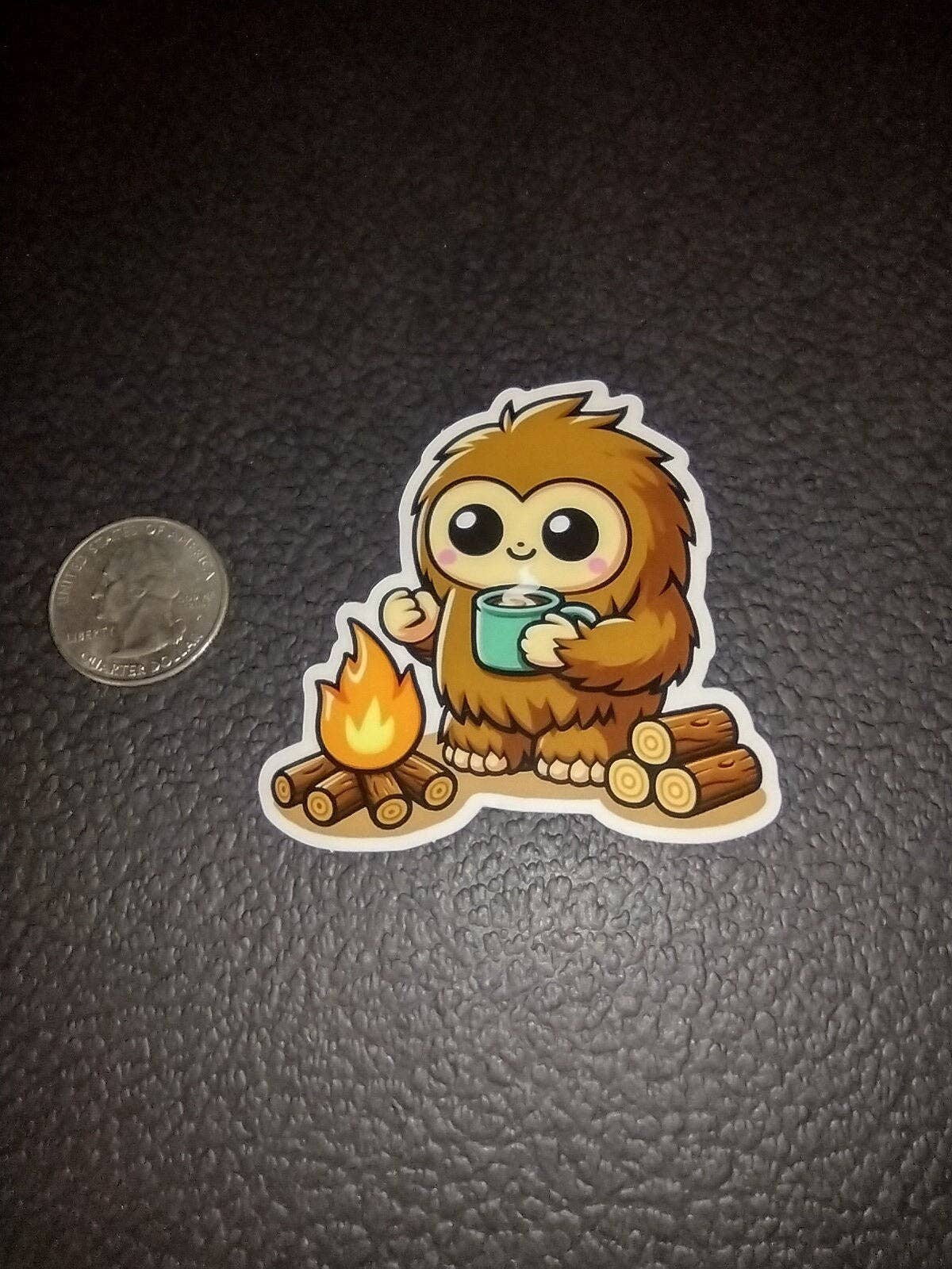 Mountain's Misfits - Wholesale Sticker - Bigfoot & Coffee Sticker2