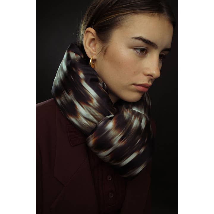 Abstract - Wholesale Scarf - Unisex - Mini padded scarf in printed silk5