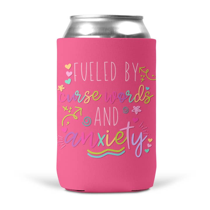 tcbco - Wholesale Drink Huggers & Koozies - Fueled By Curse Words And Anxiety Koozie1