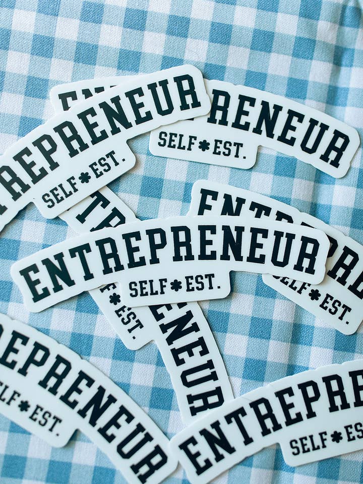 Entrepreneur Vinyl Sticker for wholesale by Chicka & Co