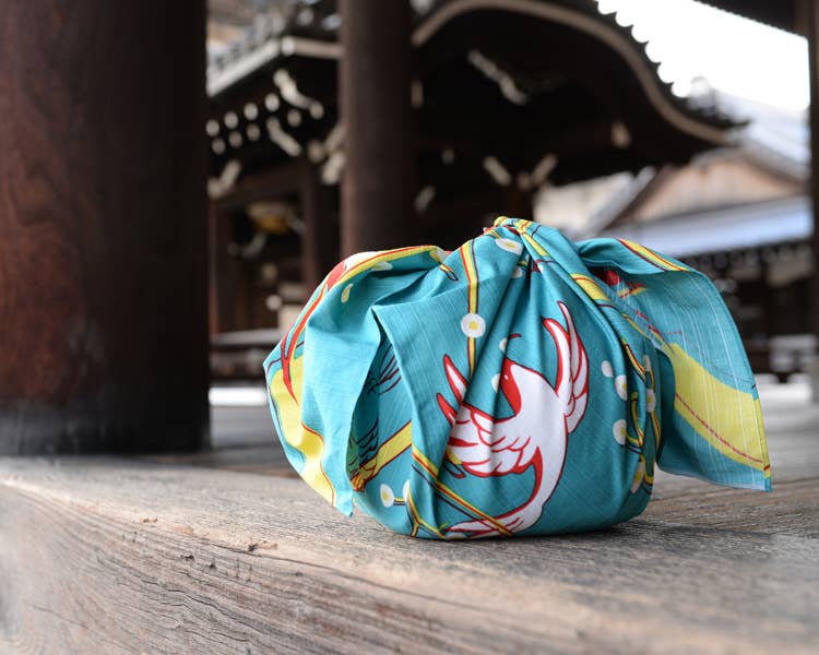 KOTO - Wholesale Gift Bag - Wrapping cloth(Furoshiki)—L—HANAKUI BIRD PATTERN－GREEN2