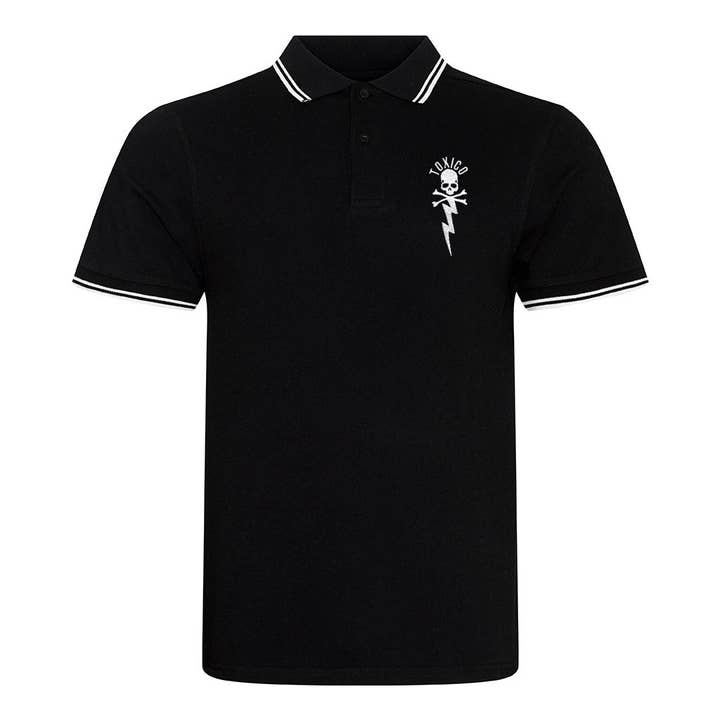 Bolt Skull Polo Shirt for wholesale by Toxico